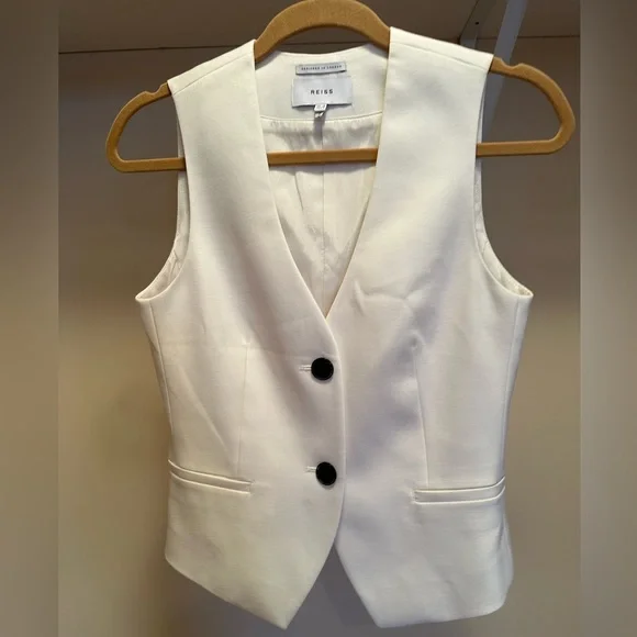 Reiss Iris wool blend waistcoat vest size 4 - Picture 6 of 11